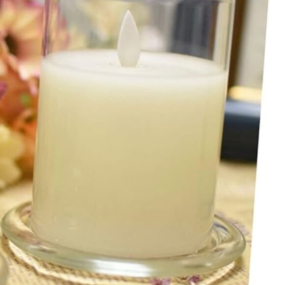 Wold Bazaar Round Glass Plate Candle Holder - Picture 6 of 7